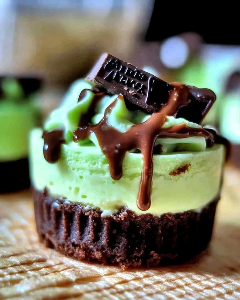 Andes Mint Mini Cheesecakes