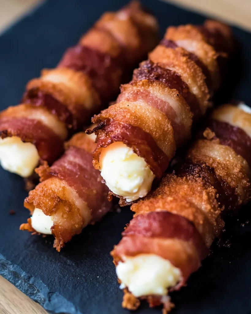 Bacon Wrapped Mozzarella Sticks