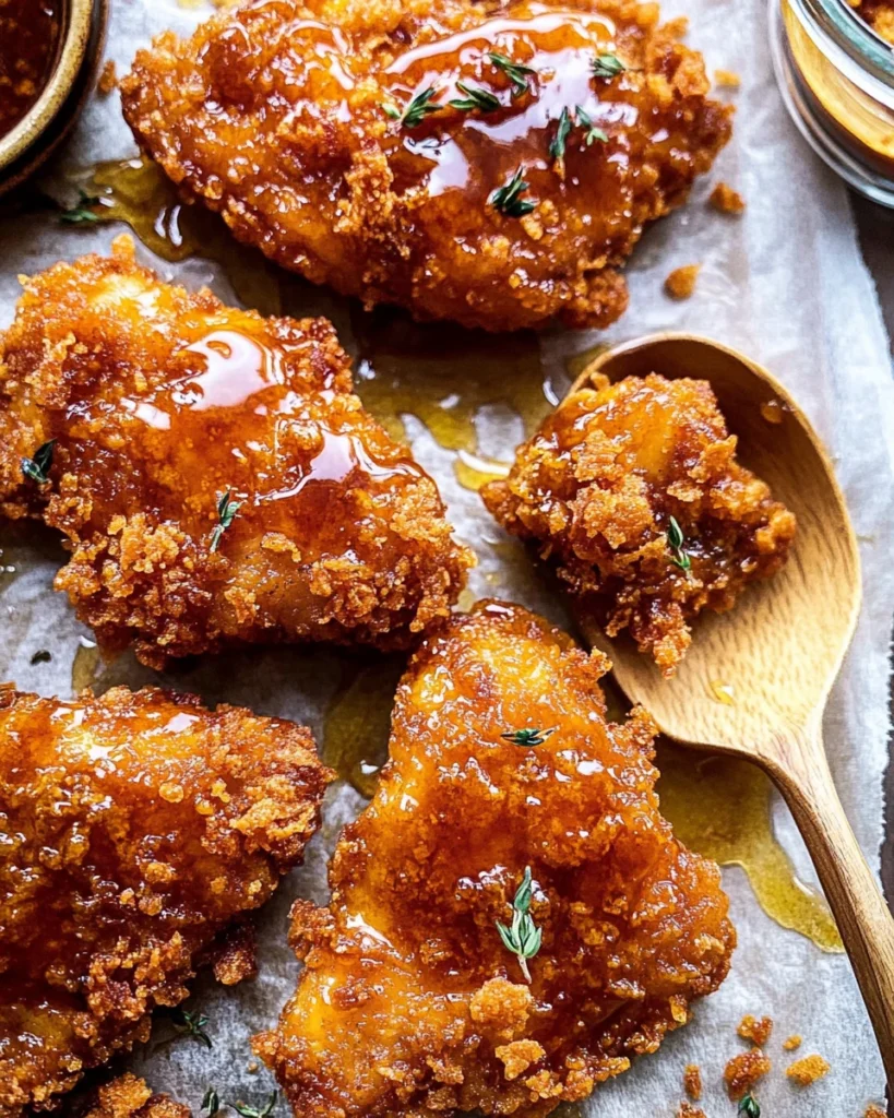 Baked Crunchy Hot Honey Chicken