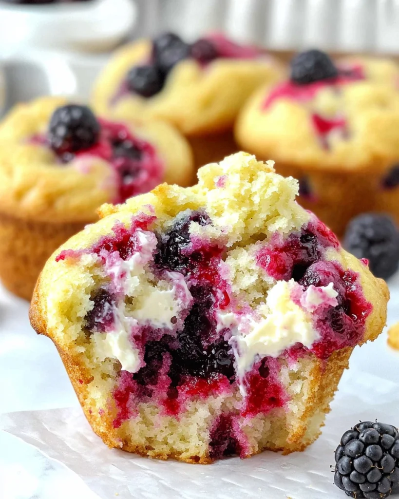 Berry Cream Cheese Muffins