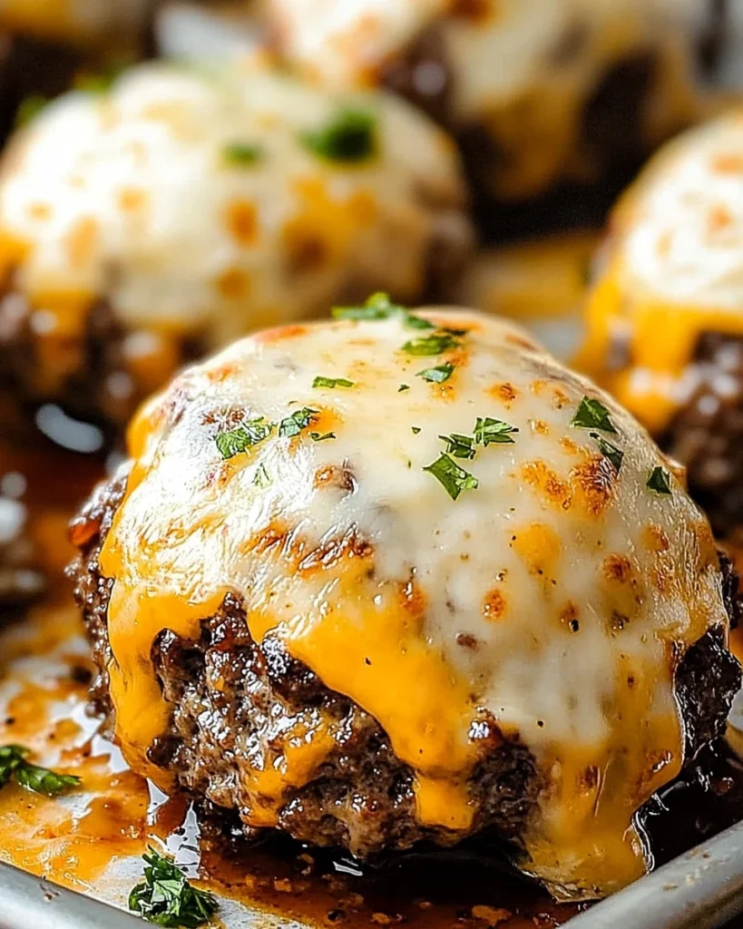 Cheesy Garlic Parmesan Cheeseburger Bombs