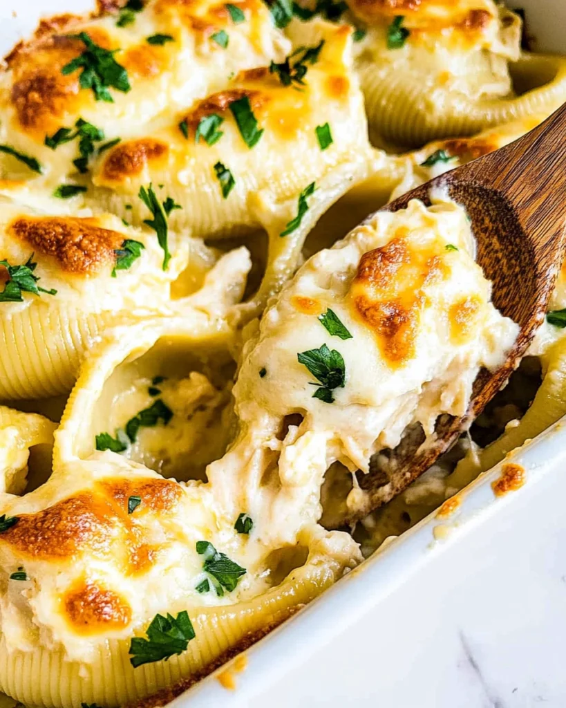 Chicken Alfredo Stuffed Shells