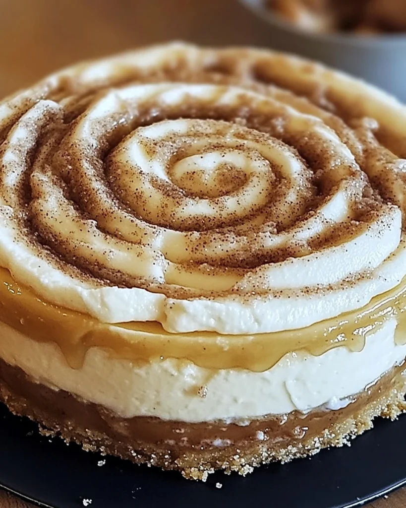 Cinnamon Roll Honeybun Cheesecake