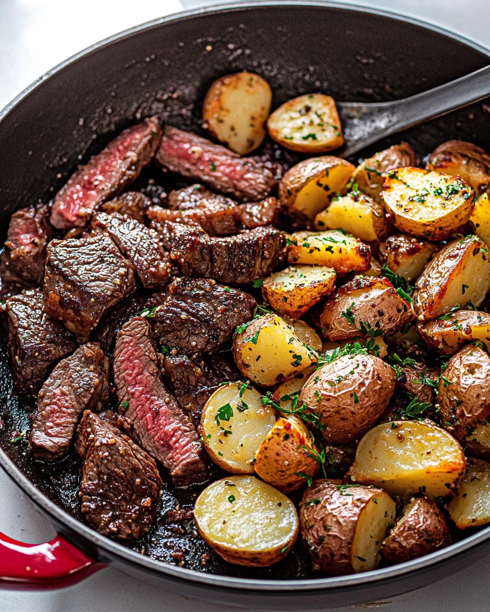 Garlic Butter Steak and Potatoes Skillet