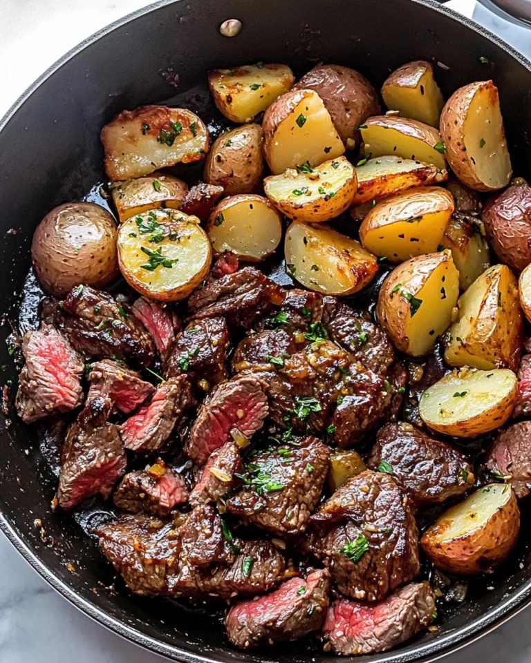 Garlic Butter Steak and Potatoes Skillet