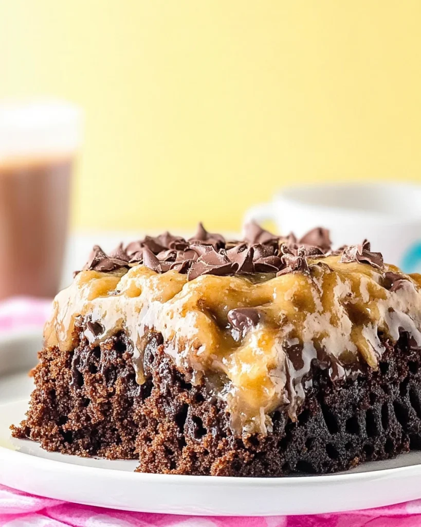 German Chocolate Poke Cake