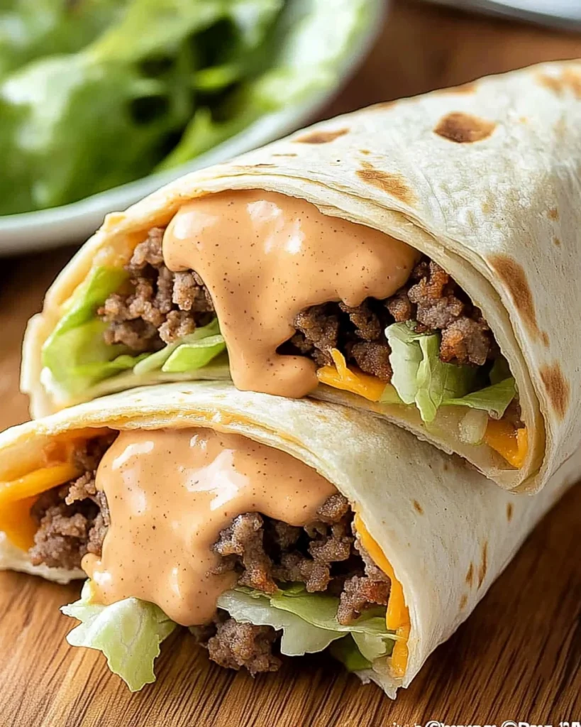 Homemade Big Mac Wraps With Special Sauce