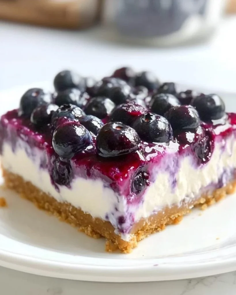No Bake Blueberry Cheesecake