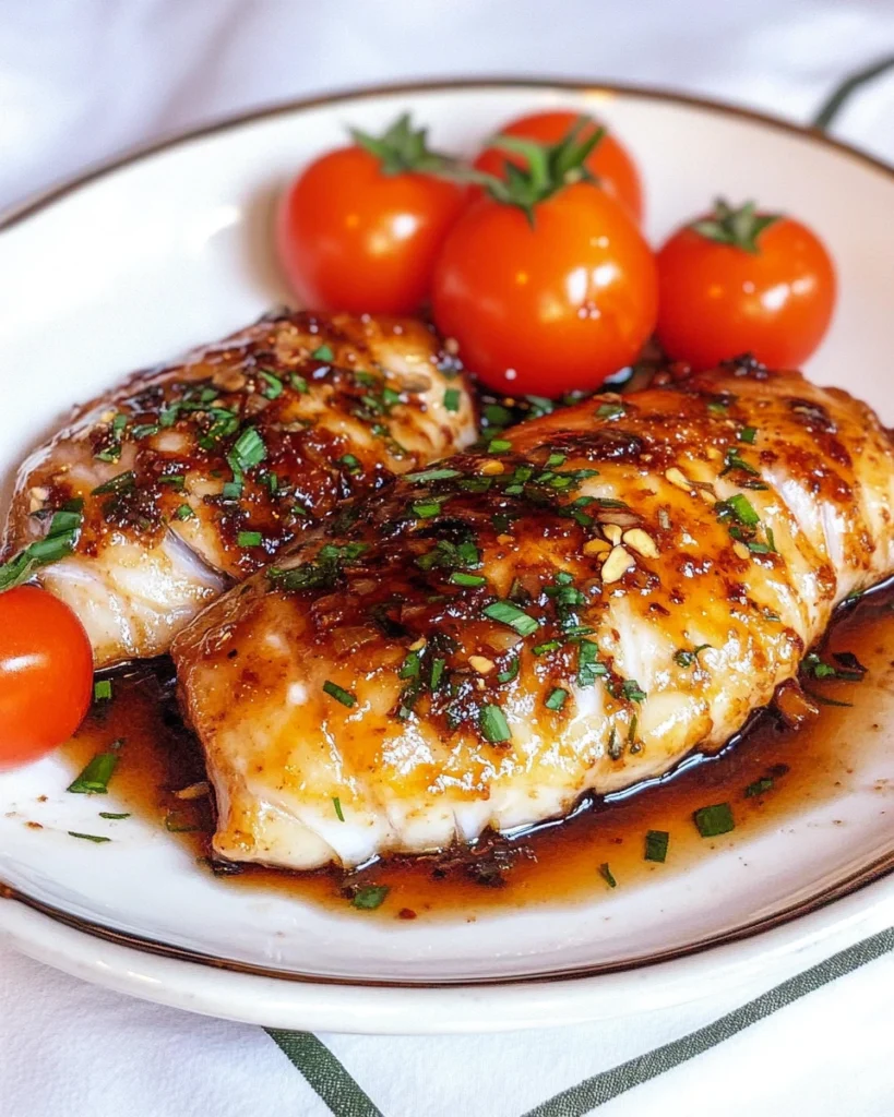 Rock Cod Fish In Ginger Soy Sauce Marinade