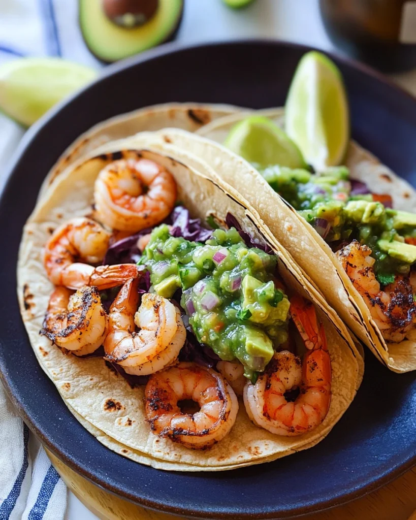 Shrimp Tacos with Avocado Salsa