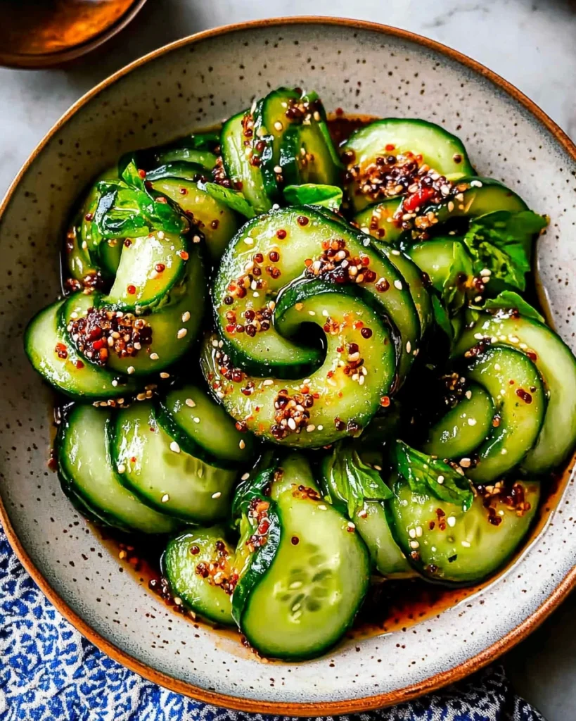 Spicy Spiral Cucumber Salad