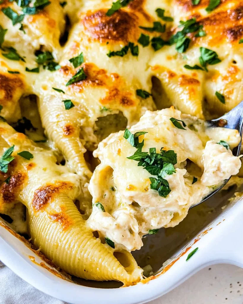 Chicken Alfredo Stuffed Shells