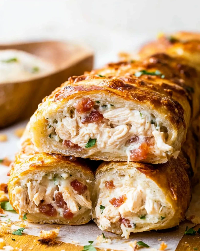 Chicken Bacon Ranch Stromboli