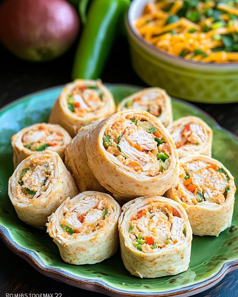 Easy Chicken Taco Pinwheels