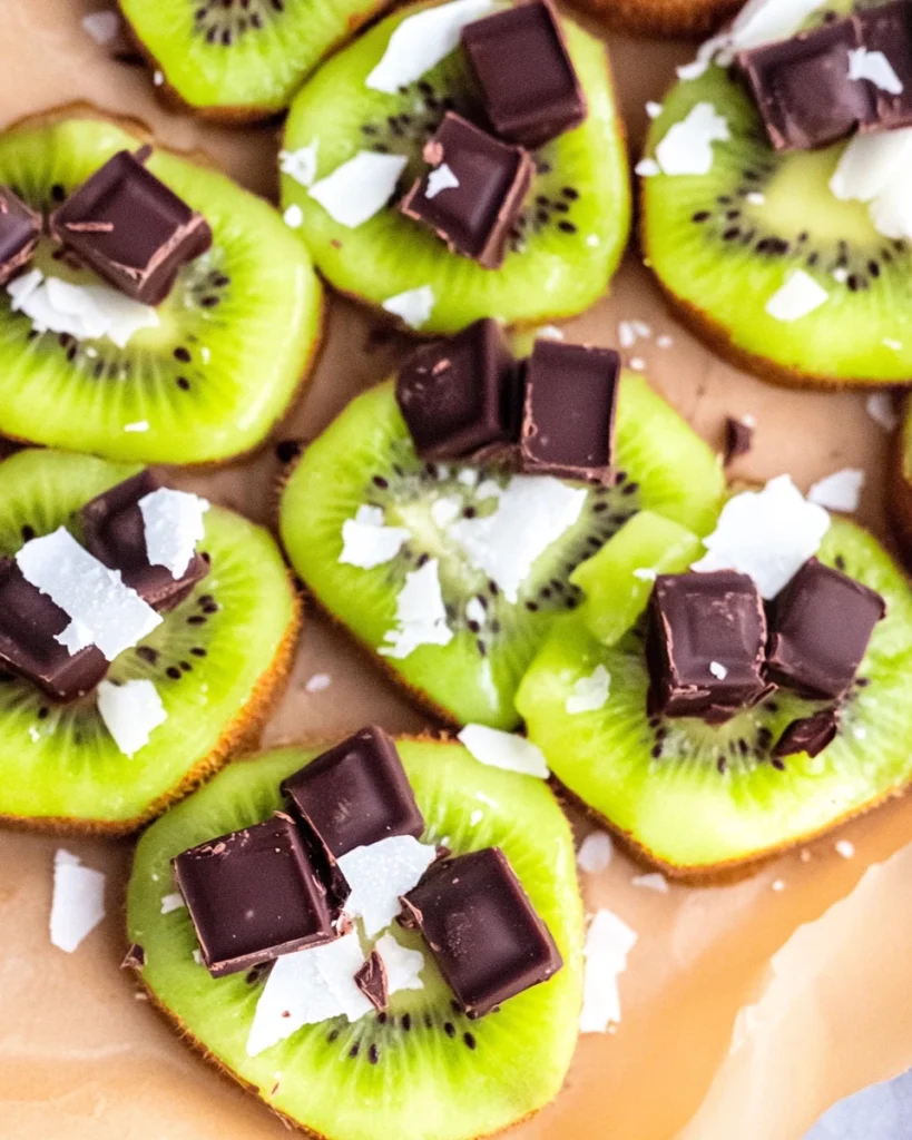 Kiwi with Chocolate Bites