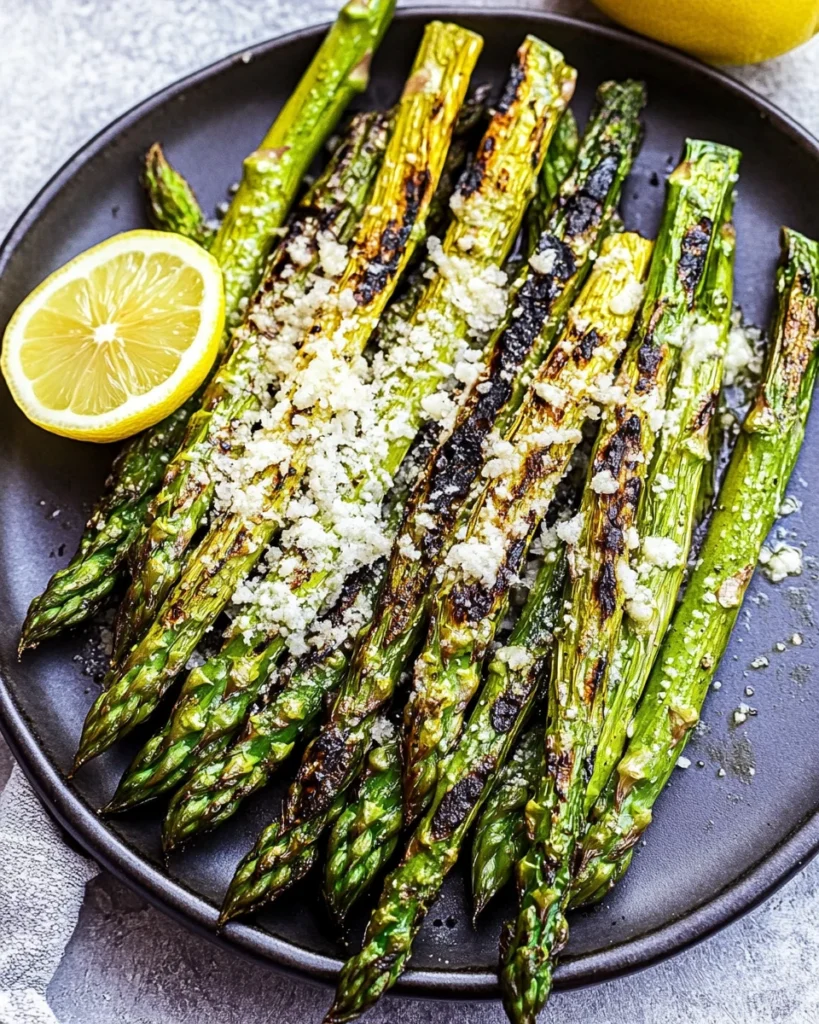 Lemon Parmesan Grilled Asparagus