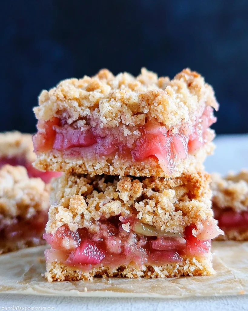 Rhubarb Crumble Bars