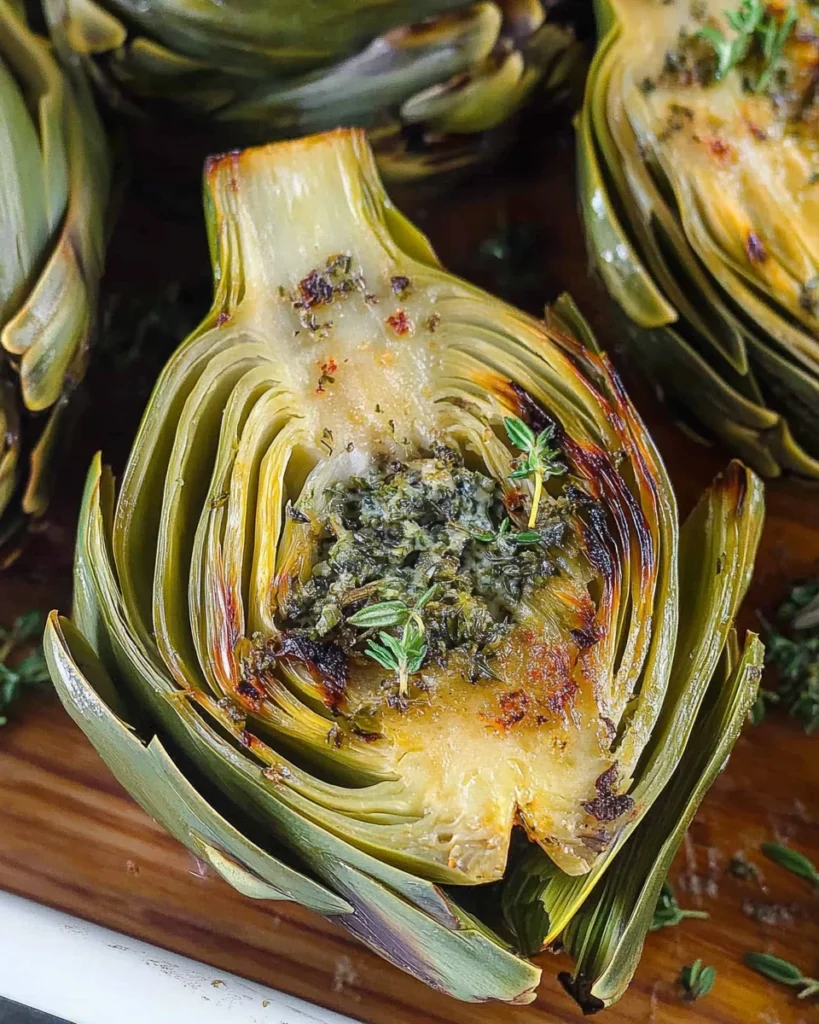 Roasted Artichokes with Herb Butter
