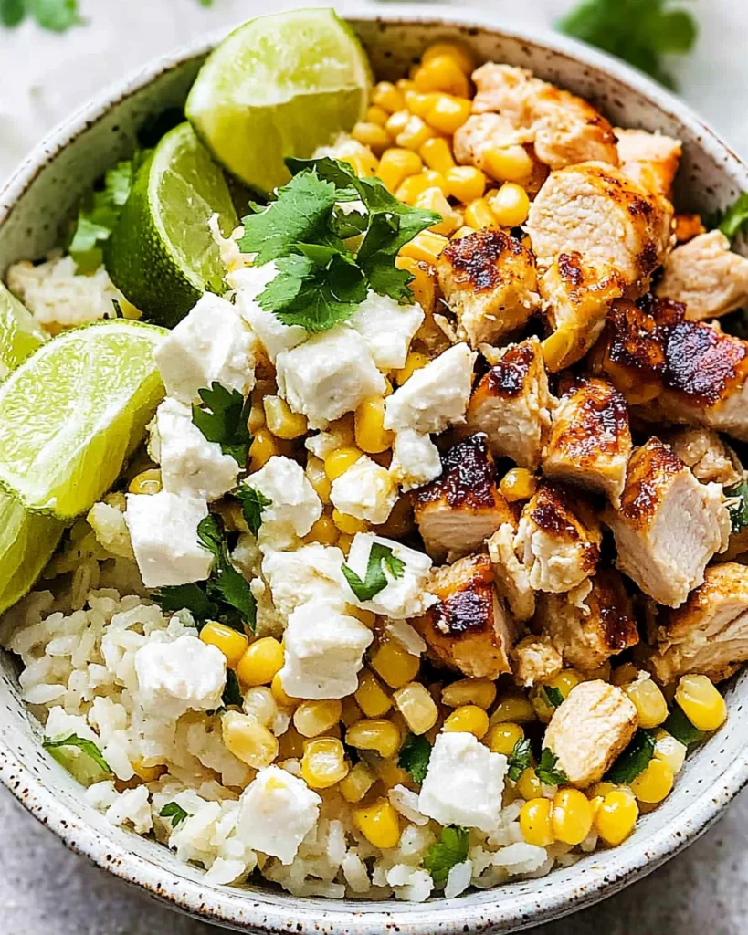 Street Corn Chicken Rice Bowl