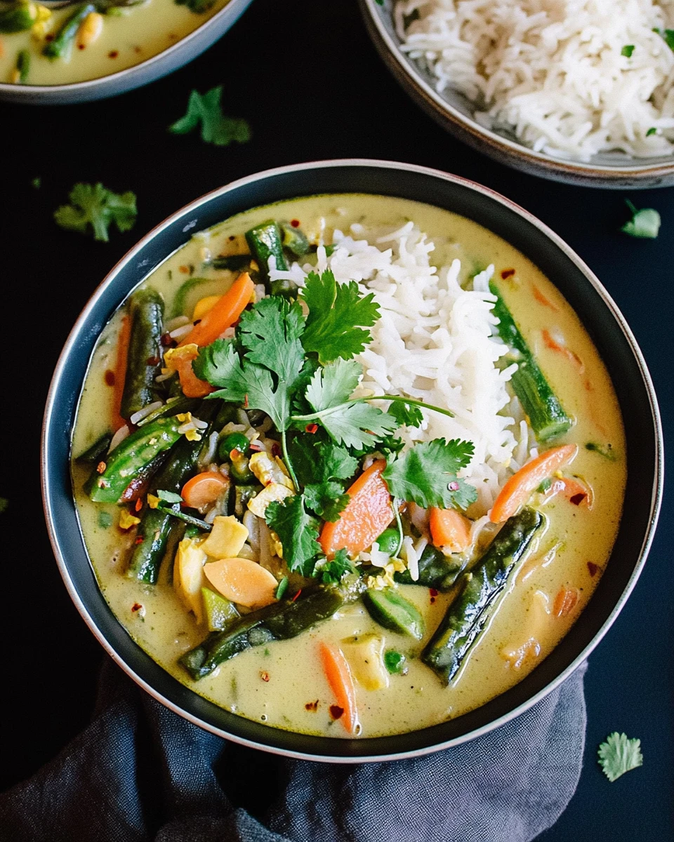 Quick Thai Green Curry with Spring Vegetables Recipe