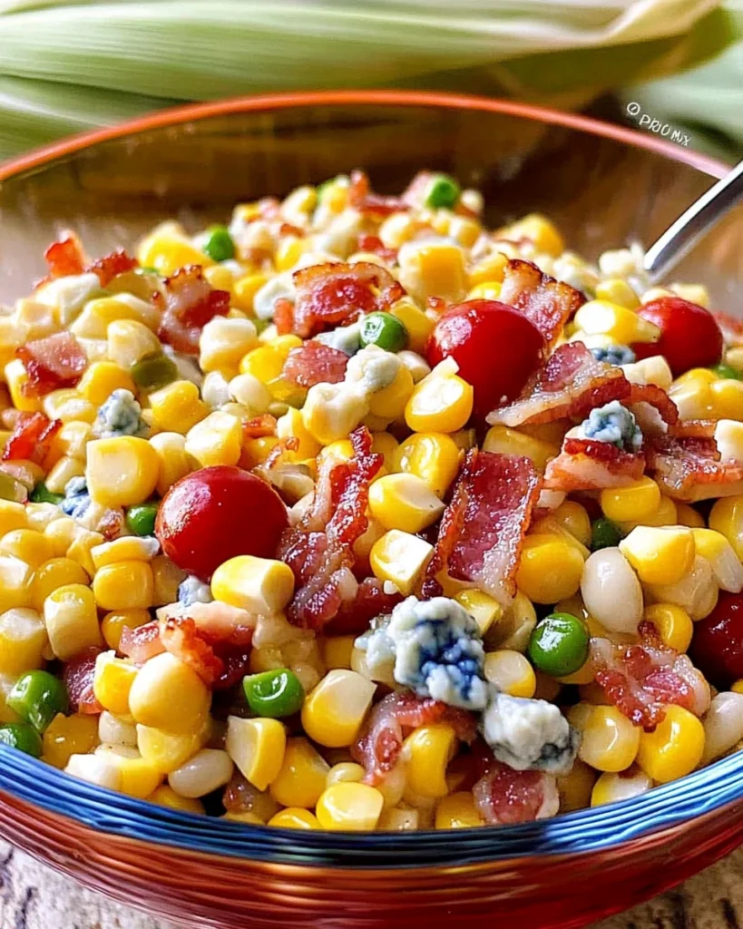 Bacon Blue Cheese Corn Salad
