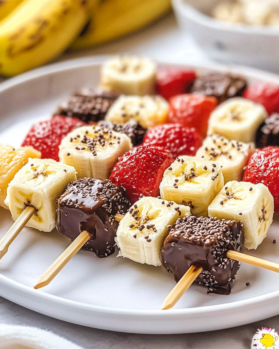 Banana Split Dessert Kabobs