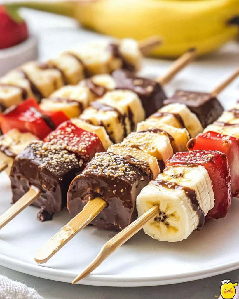 Banana Split Dessert Kabobs
