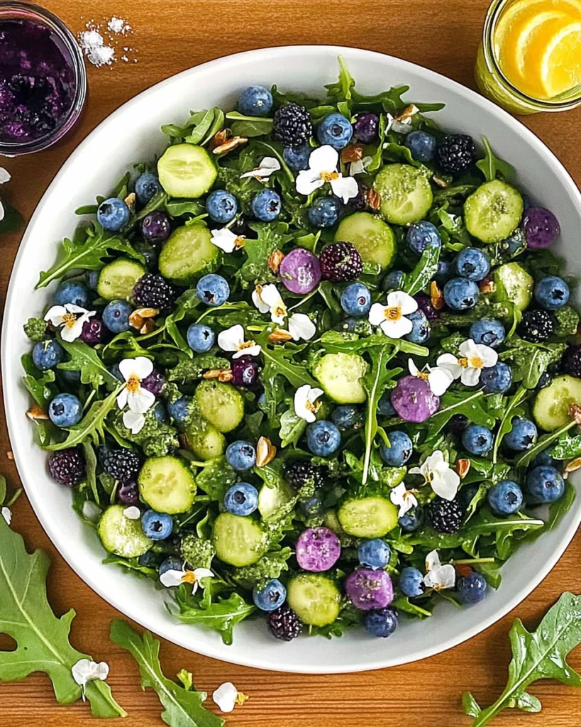 Blueberry Arugula Herb Salad