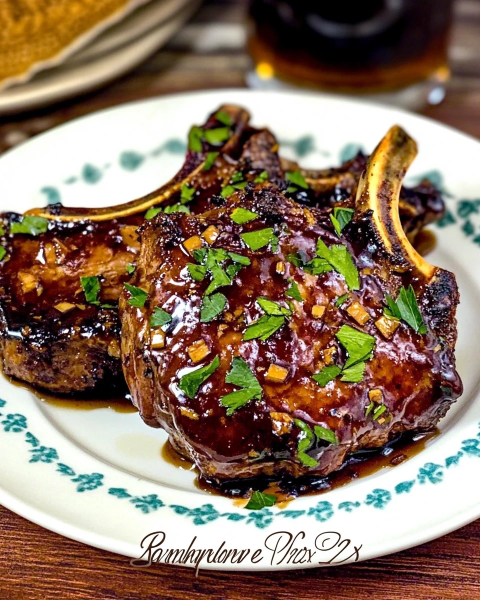 Bourbon Glazed Pork Chops