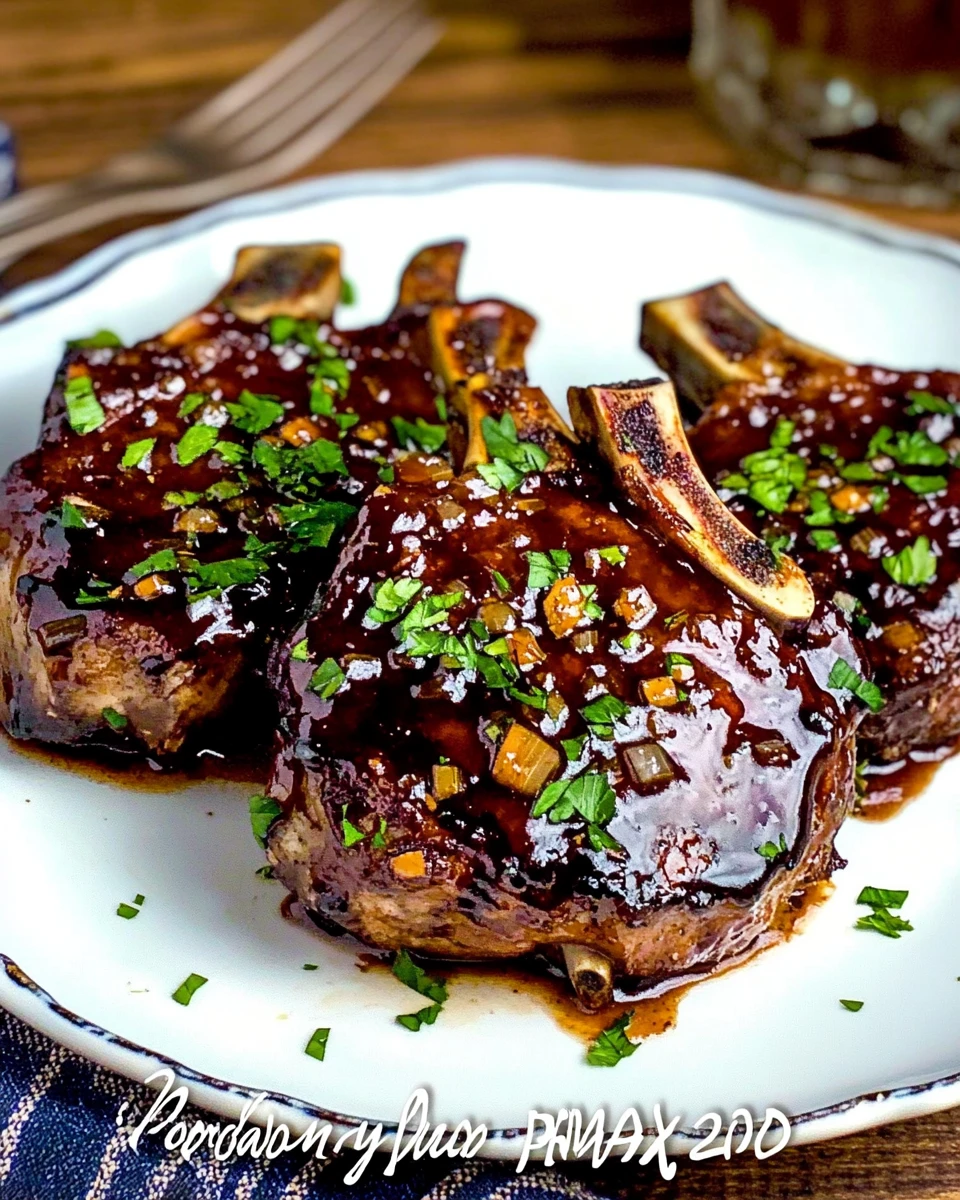 Bourbon Glazed Pork Chops