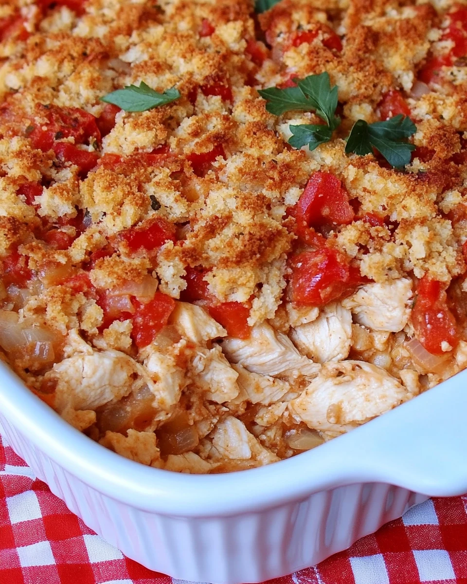 Bruschetta Chicken or Turkey Casserole