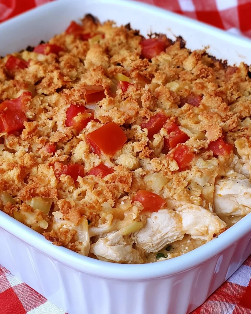 Bruschetta Chicken or Turkey Casserole