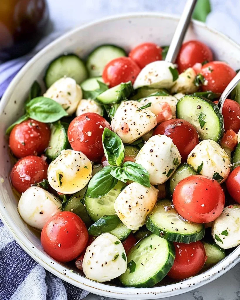 Cucumber Caprese Salad