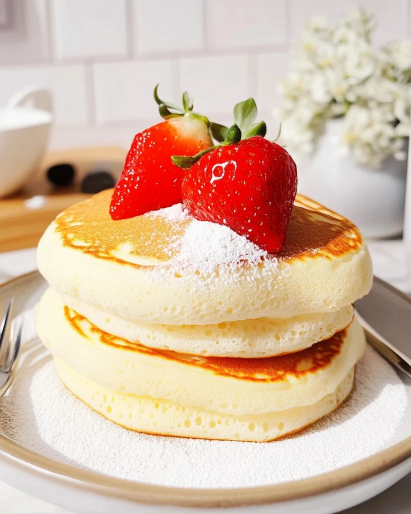 Fluffy Japanese Soufflé Pancakes