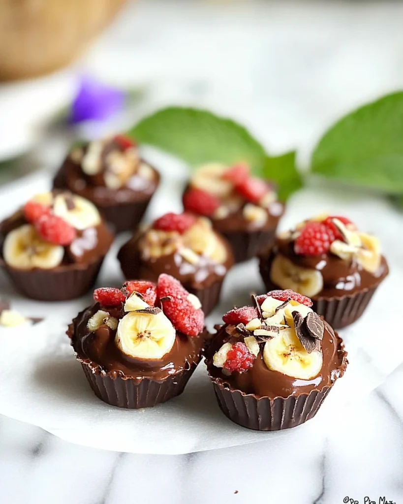 Frozen Chocolate Covered Banana Split Bites