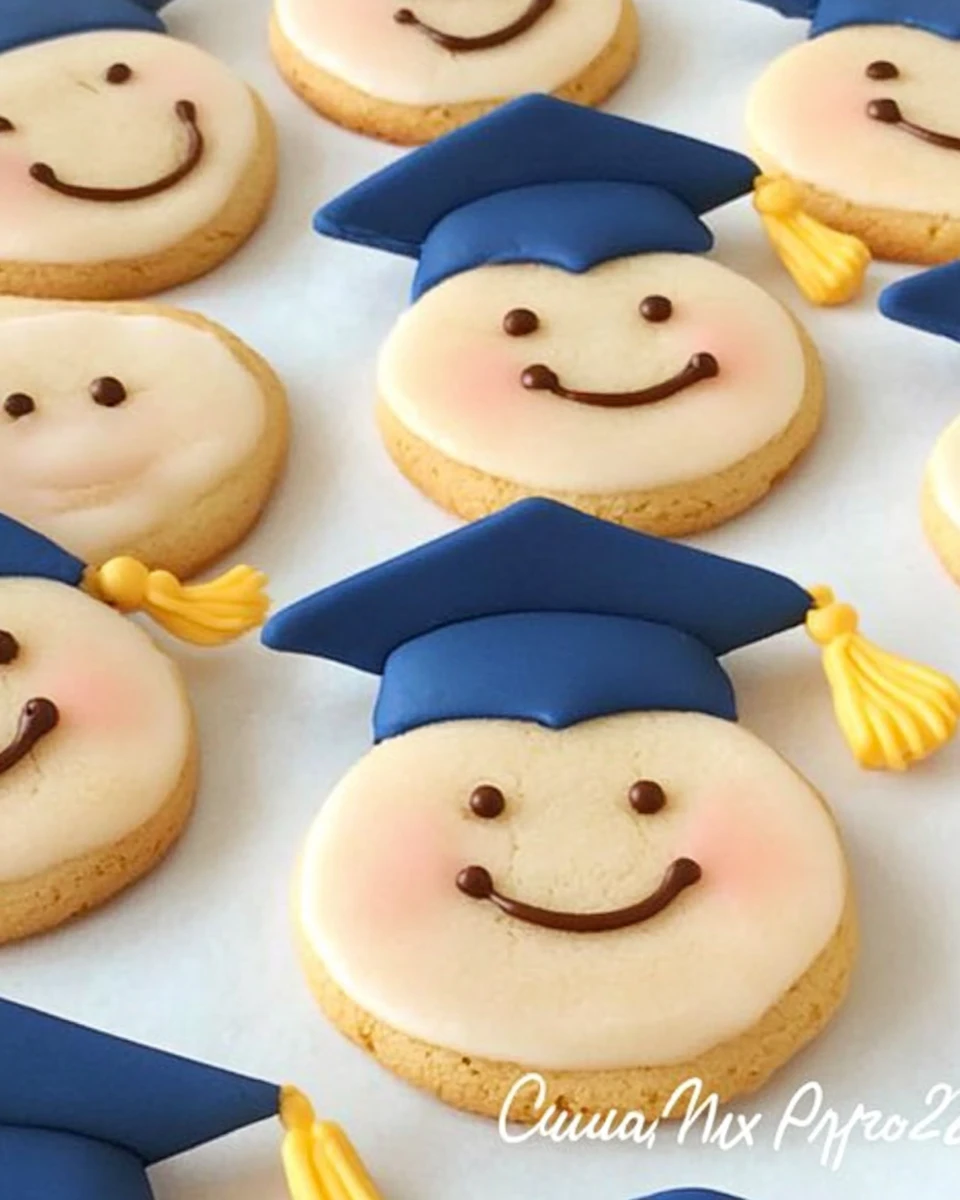 Graduation Cookies - Cute Smiling Graduates