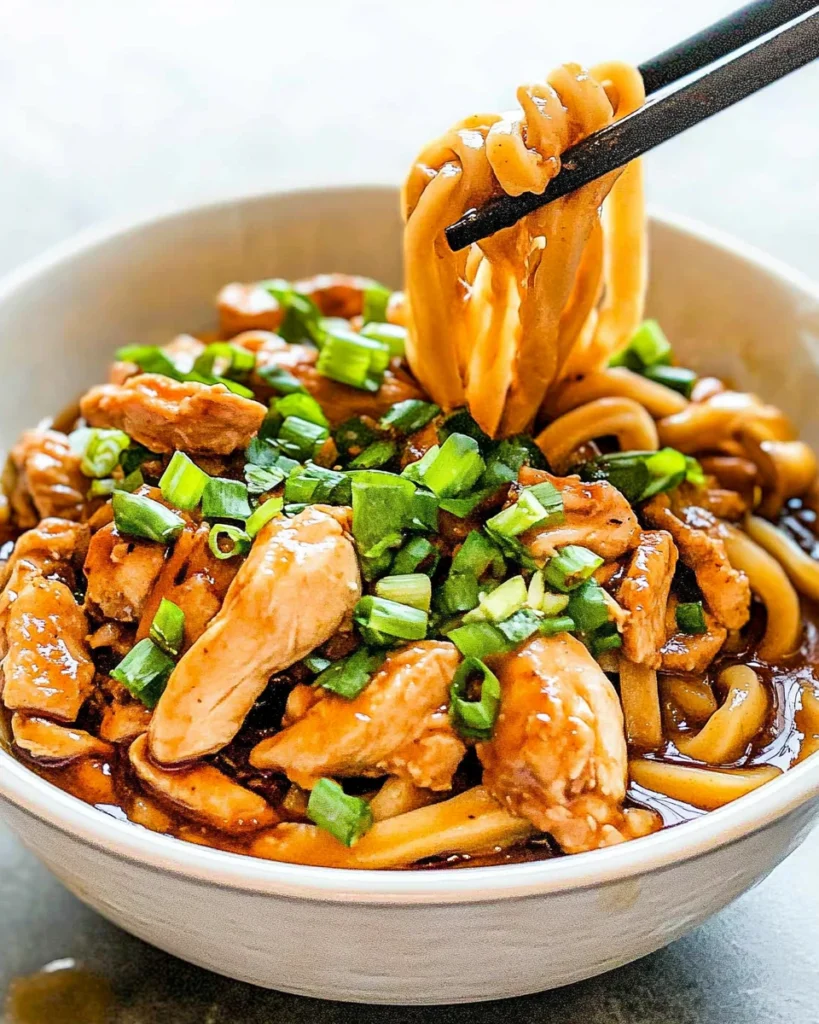 Hoisin Chicken Udon Noodles
