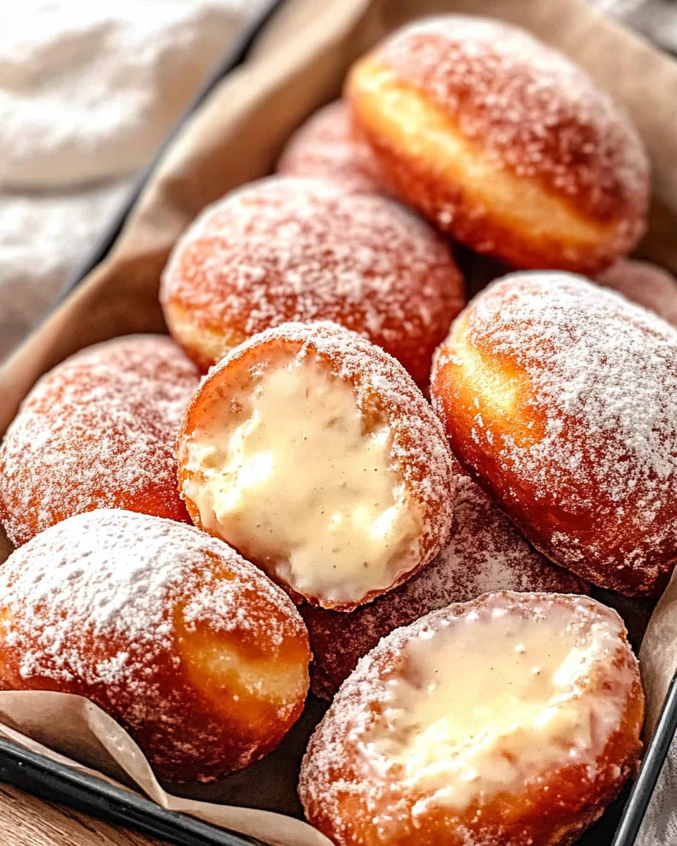 Homemade Custard Donuts