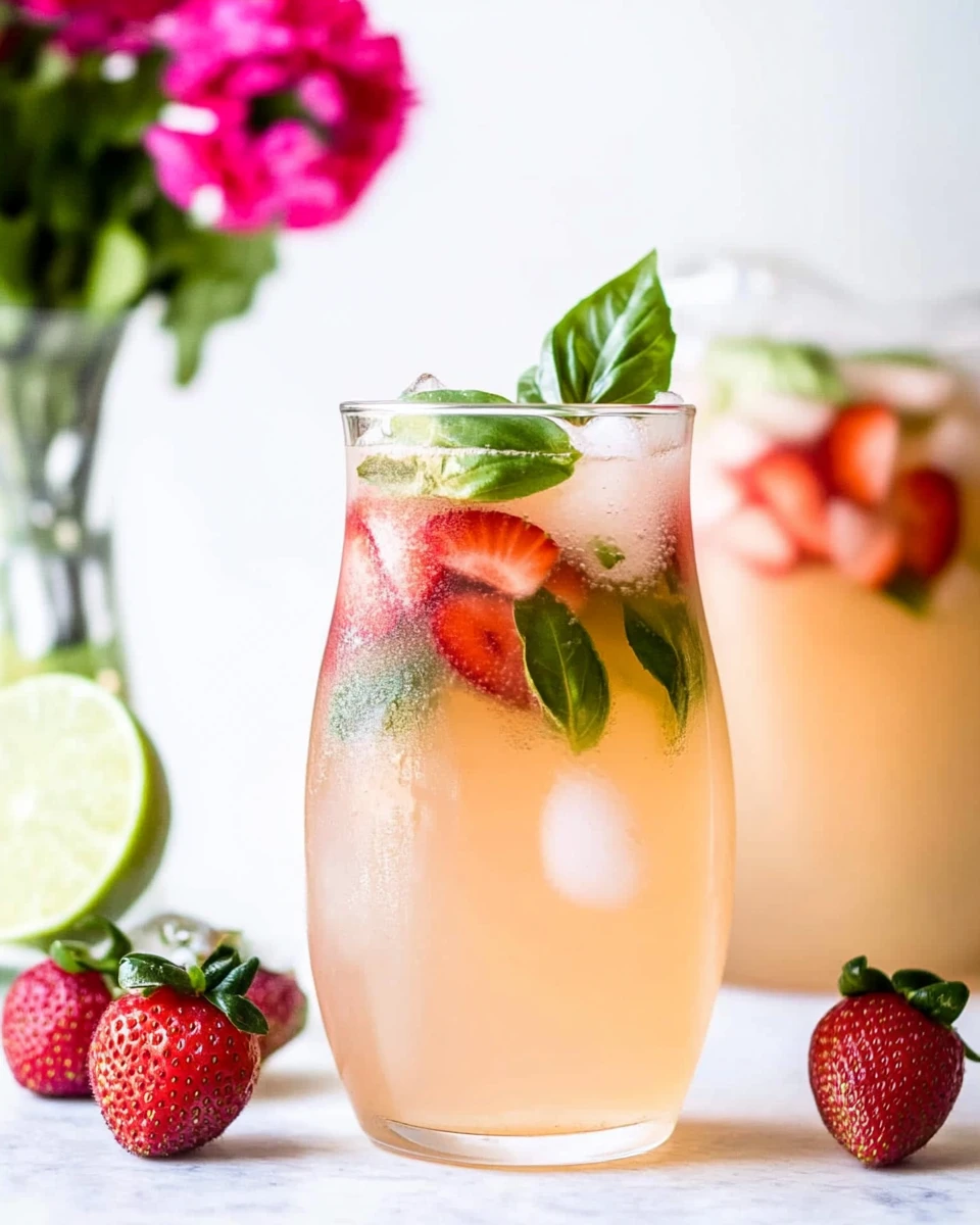 Honey-Sweetened Strawberry Basil Limeade