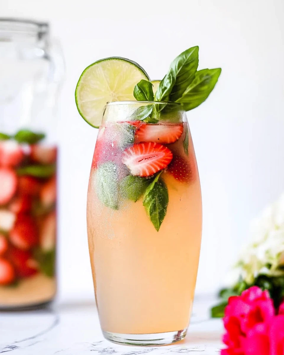 Honey-Sweetened Strawberry Basil Limeade