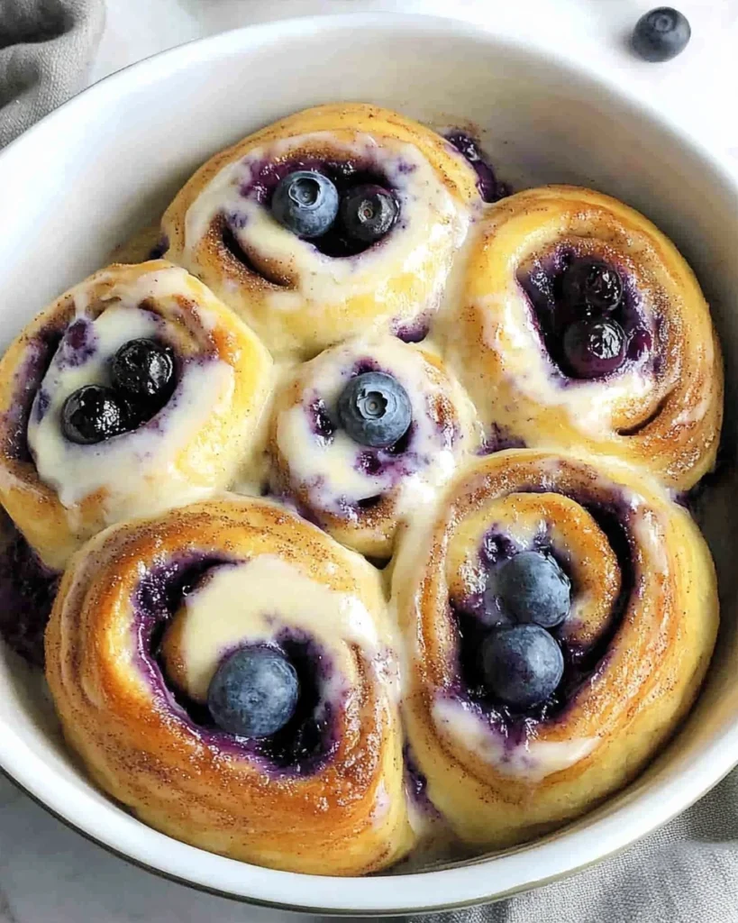 Lemon Blueberry Cheesecake Cinnamon Rolls
