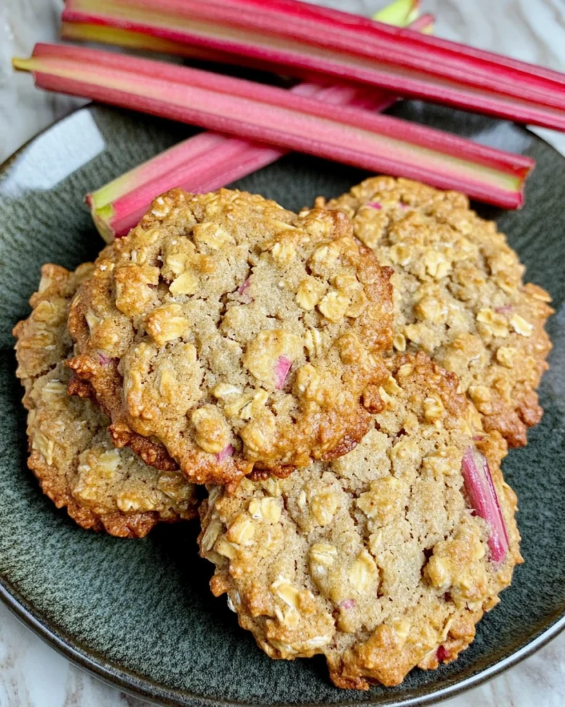 Mom’s Rhubarb Oatmeal Cookies