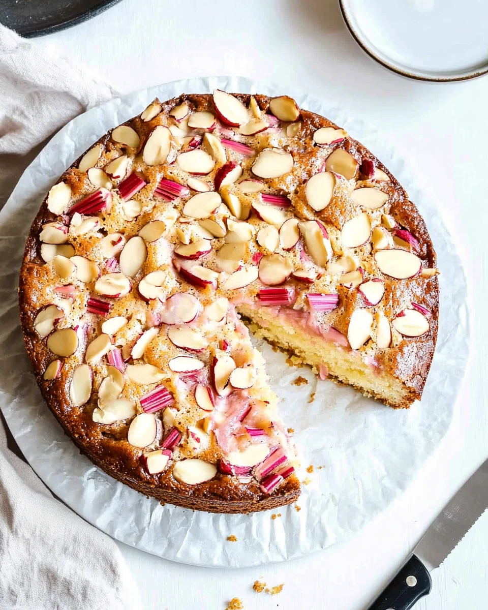 Norwegian Rhubarb and Almond Cake