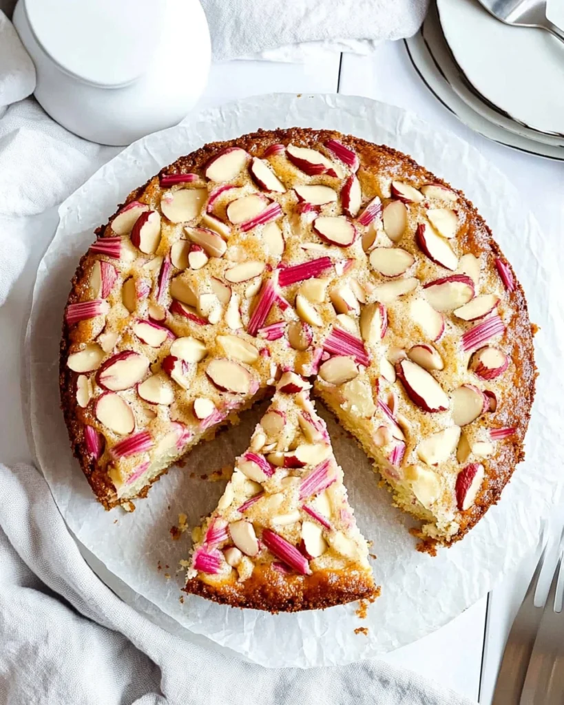 Norwegian Rhubarb and Almond Cake