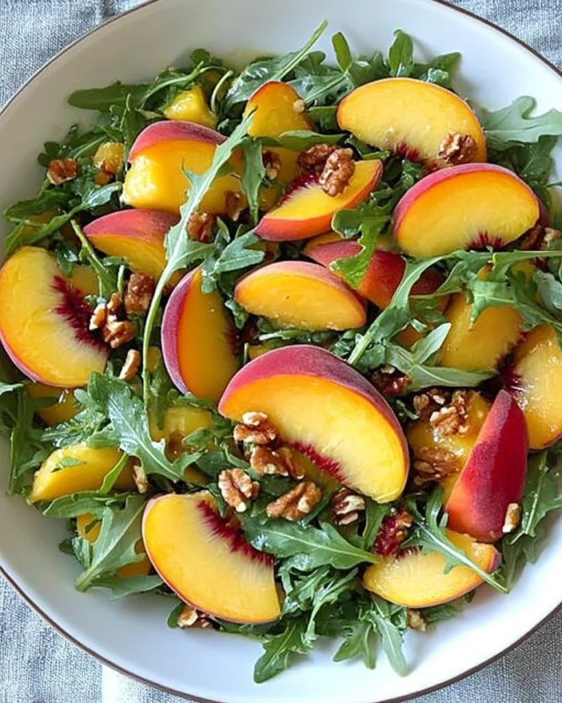 Peach Arugula Salad