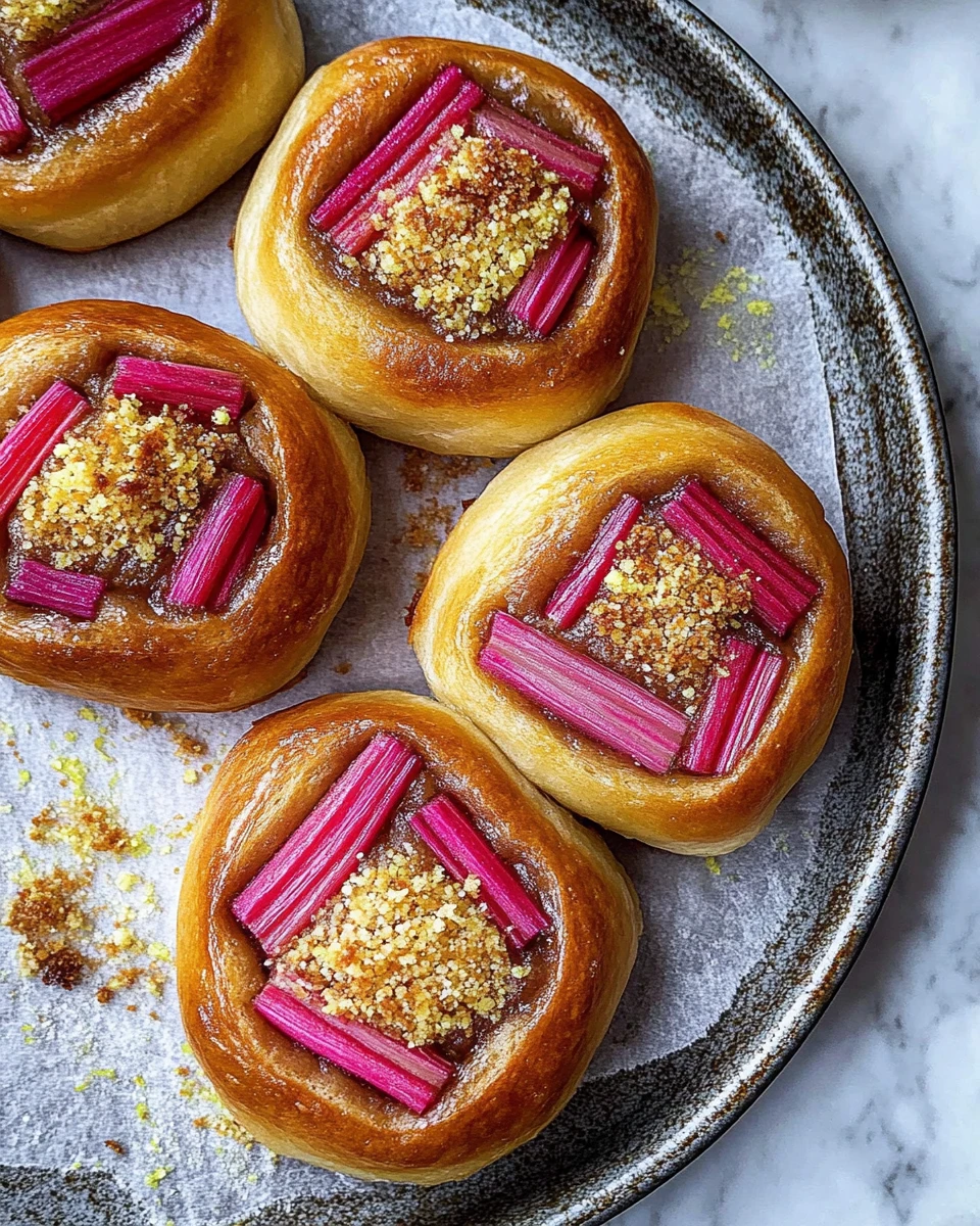 Rhubarb Frangipane Buns