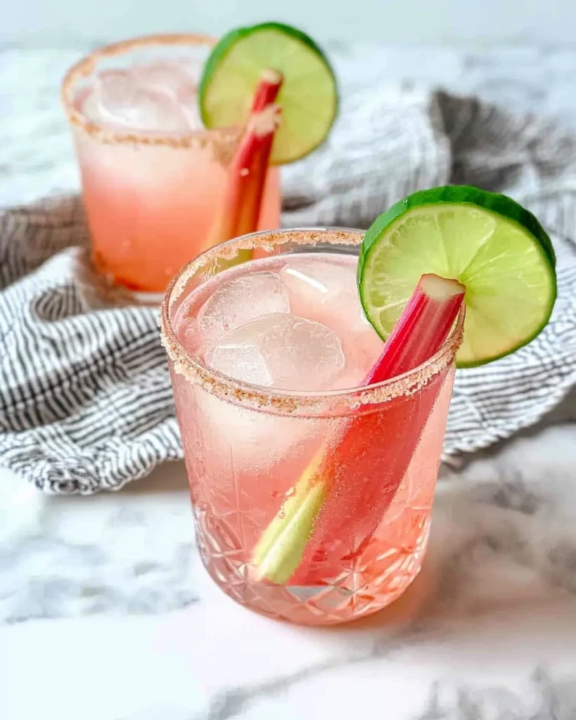 Rhubarb Gin & Tonic Cocktail