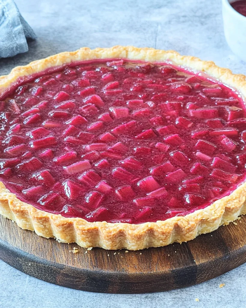 Rhubarb Tart with Custard