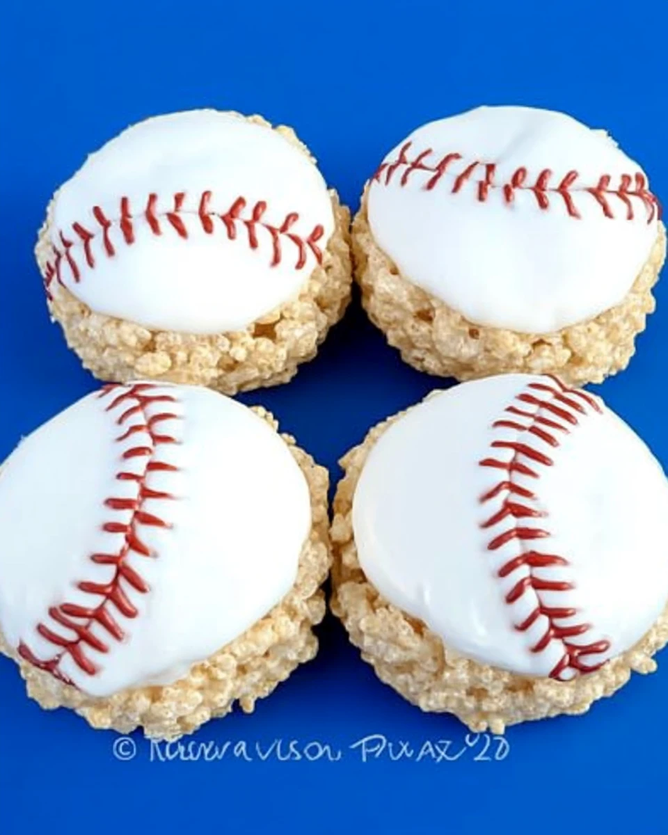 Rice Krispie Treat Baseballs
