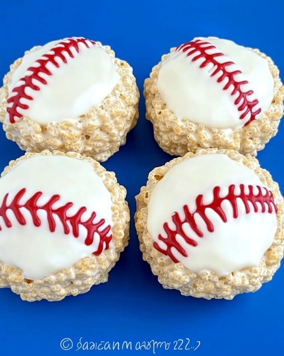 Rice Krispie Treat Baseballs